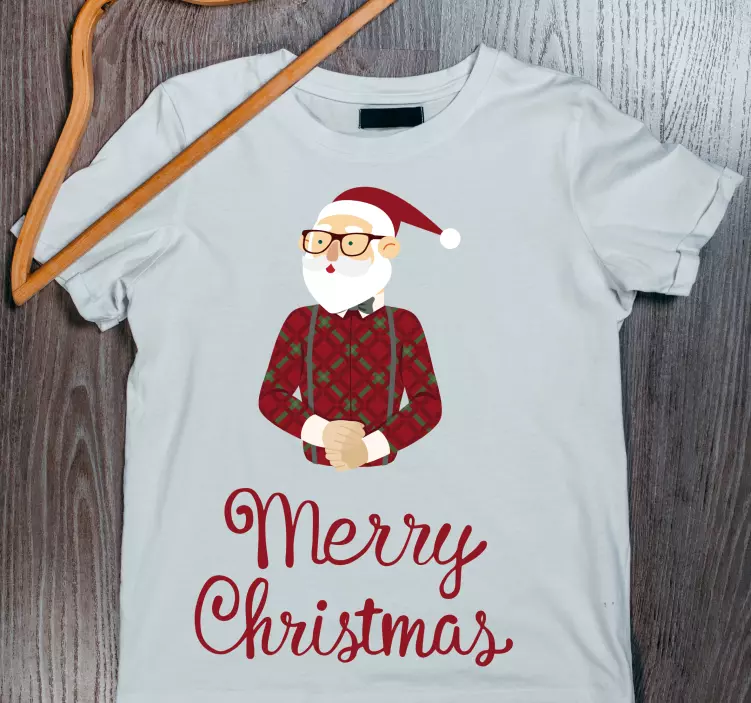Feliz hipster natal camisa - TenStickers