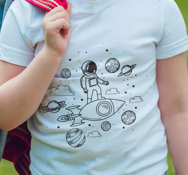 T-shirt infantil do homem no espaço - TenStickers