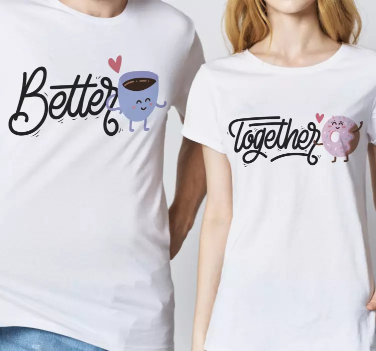 Melhor juntos camisas de casal - TenStickers