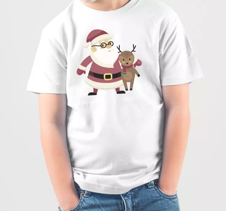 T-shirt natal papai noel alegre - TenStickers