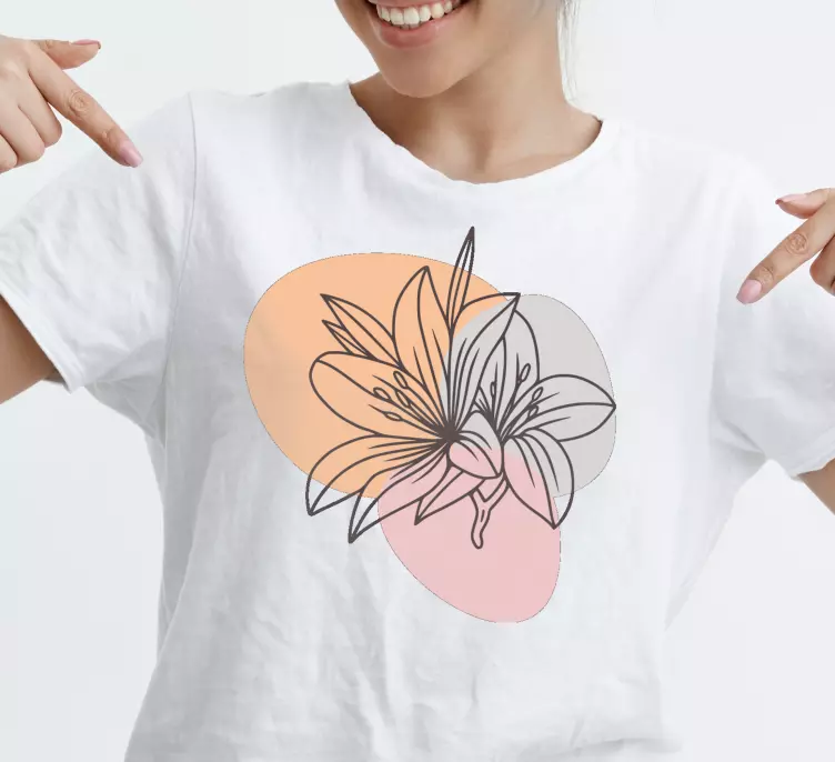 Par de flores fofa t-shirt de produtominimalista - TenStickers