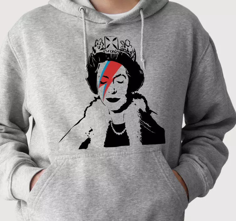Sweatshirt Rainha da Inglaterra estilo Banksy - TenStickers