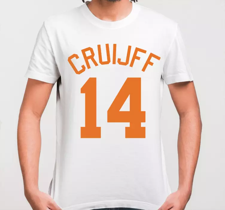 t-shirt 14 cruyff personalizada com texto - TenStickers