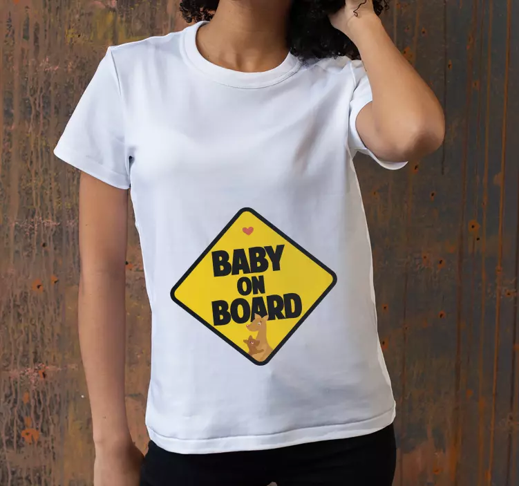 Bebê canguru a bordo T-shirtbebê - TenStickers