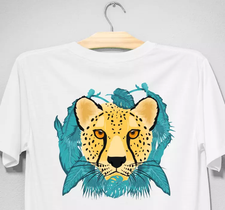 T-shirt rosto de leopardo da selva - TenStickers