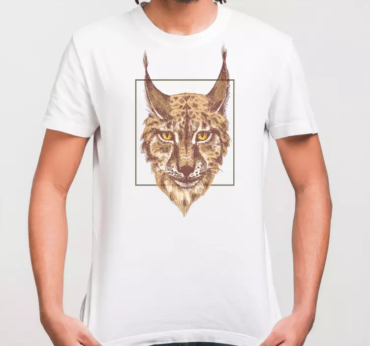 T-shirt de cabeça personalizada de lince ibérico - TenStickers