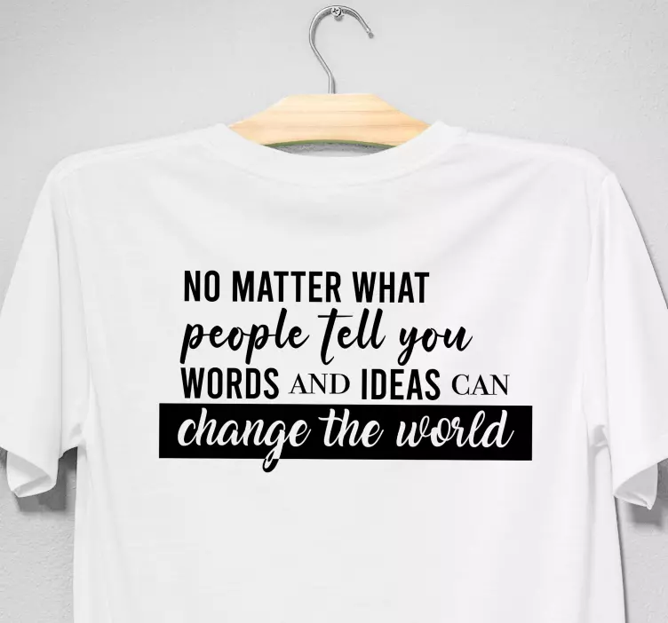 t-shirt personalizada de citações da sociedade dos poetas mortos - TenStickers
