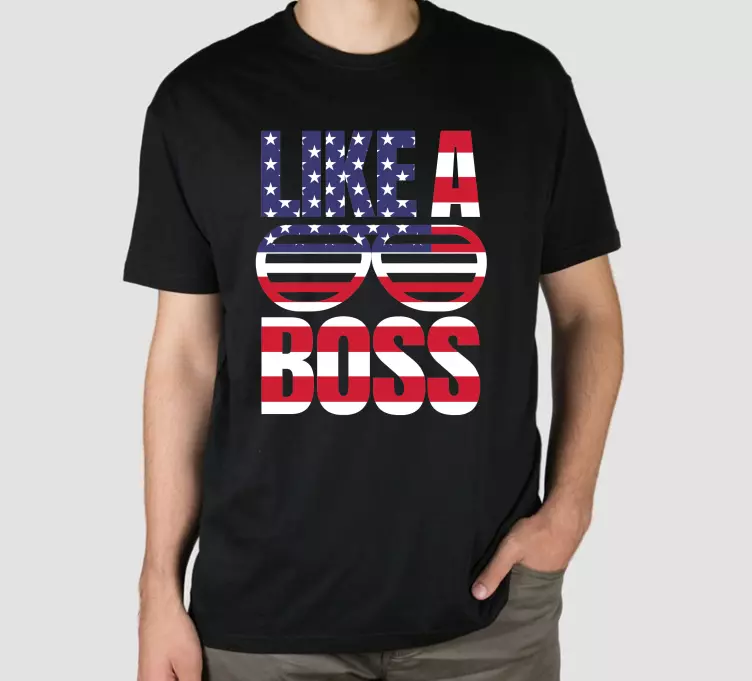T-shirt como uma bandeira dos eua no estilo chefe - TenStickers