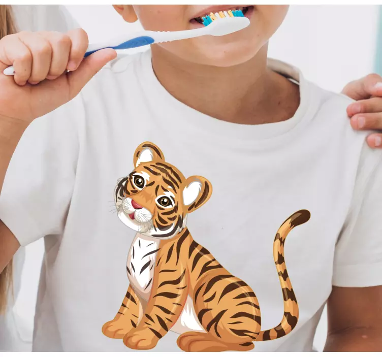 T-shirt crianças tigre bebê - TenStickers