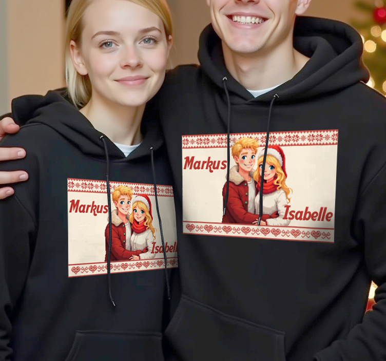 T-shirt de casais você e eu para sempre personalizáveis - TenStickers