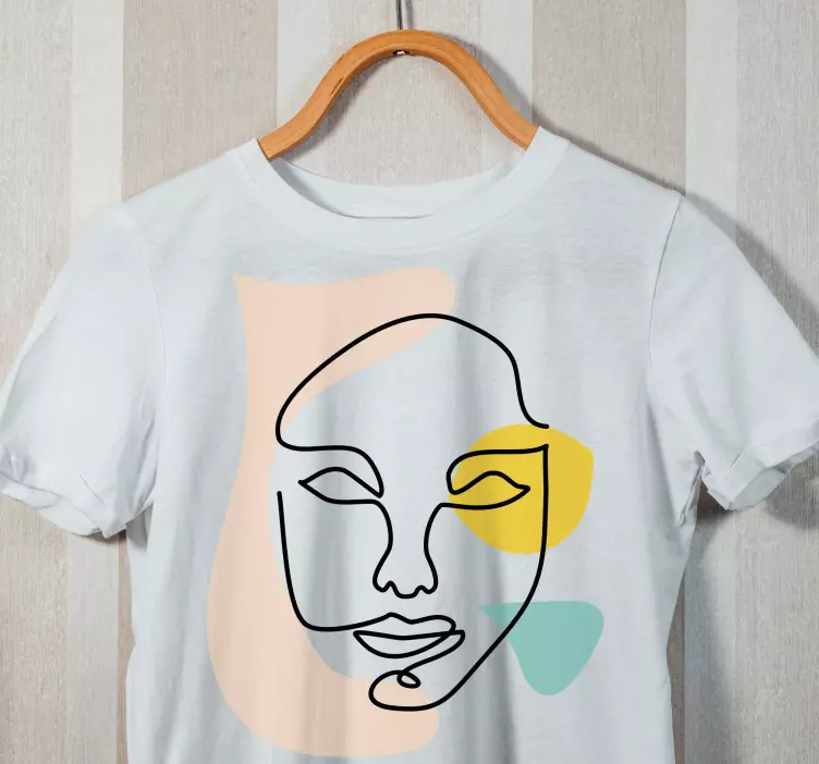 T-shirt personalizada com desenho de rosto - TenStickers