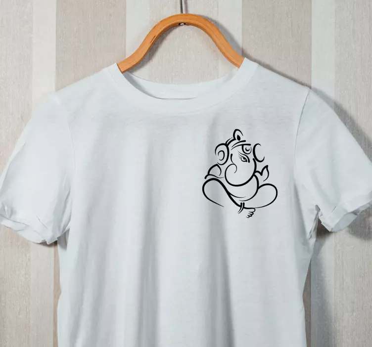 Line art lord ganesha t-shirt personalizada - TenStickers