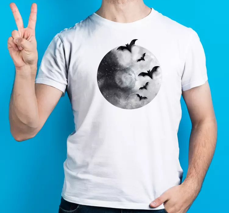 T-shirt Halloween iluminado pela lua - TenStickers