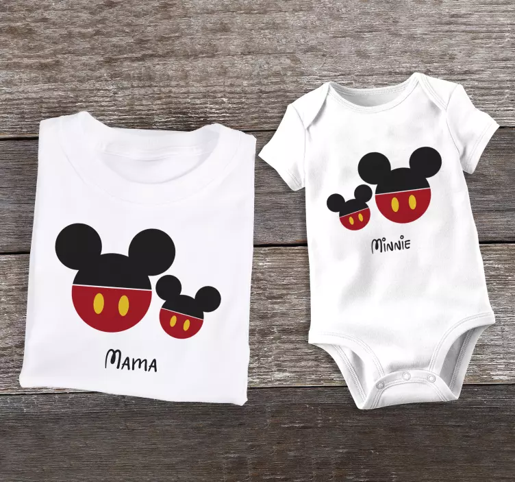 T-shirt  mães e filhas personalizado combinando mamãe minnie - TenStickers