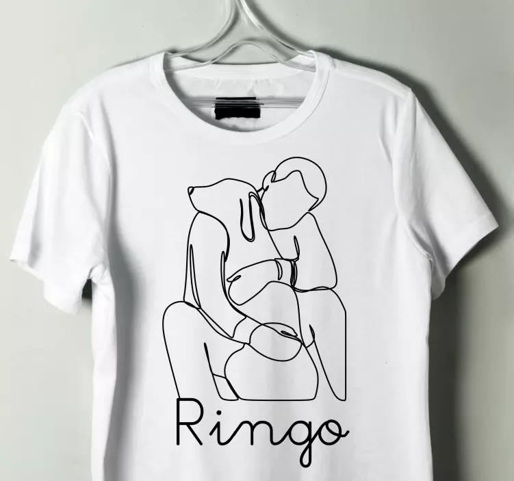 T-shirt vínculo com cachorro com nome - TenStickers