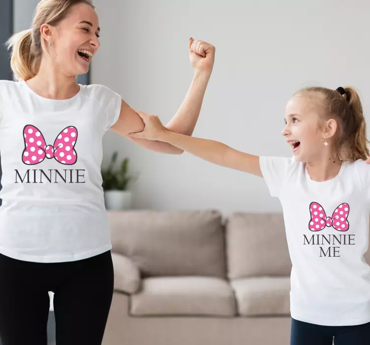 Minnie e minnie me mãe filha t-shirt - TenStickers