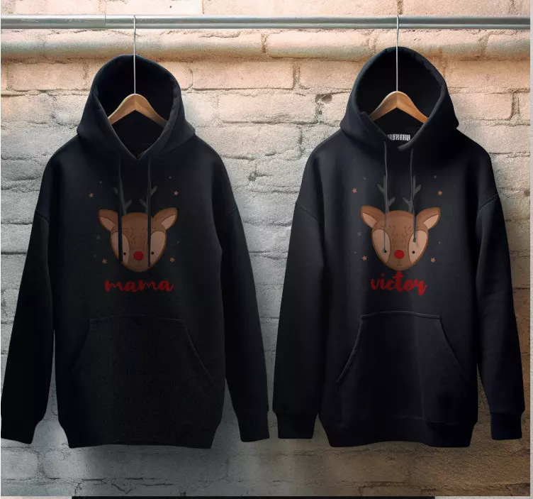 T-shirt natal personalizável renas de NatalEstas renas personaliz - TenStickers