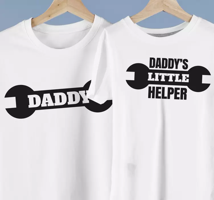 T-shirt pais e filhos ajudante do papai - TenStickers