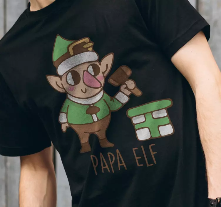 T-shirt natal motivo festivo do papai elfo - TenStickers
