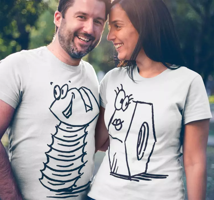 T-shirt para casais Parafuso e porca - TenStickers