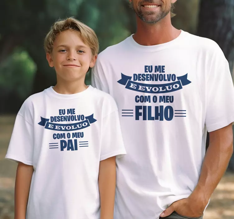 T-shirt pais e filhos eu me desenvolvo - TenStickers