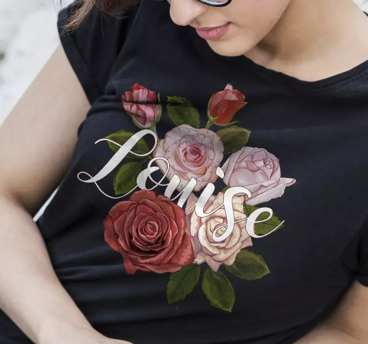 T-shirt personalizada vintage ramo de flores - TenStickers