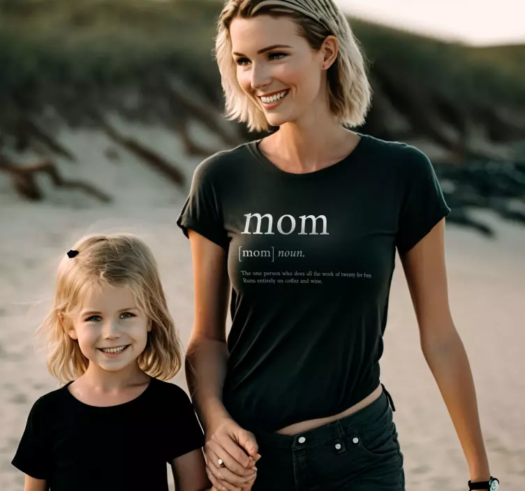 T-shirt definição de mãe preta - TenStickers