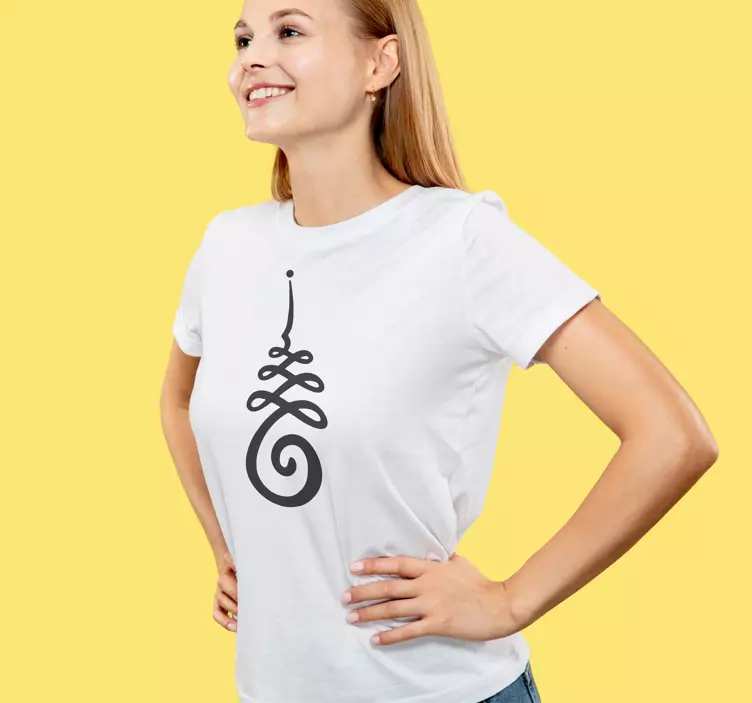 T-shirt simples com unalome symbol - TenStickers