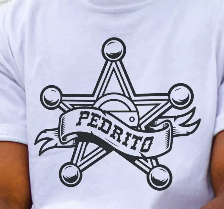 Xerife com t-shirt com nome - TenStickers