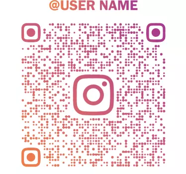 T-shirt código qr do instagram - TenStickers