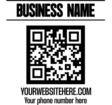 T-shirt nome comercial e código qr - TenStickers
