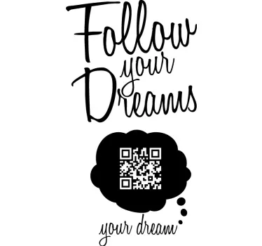 T-shirt siga seus sonhos código qr - TenStickers