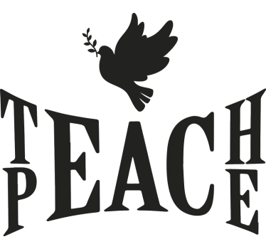 T-shirt teach peace - TenStickers