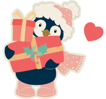 T-shirt de casais casal pinguine apaixonado no natal - TenStickers