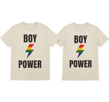 T-shirt de casais poder dos meninos lgbt - TenStickers