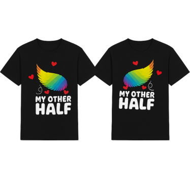 T-shirt de casais lgbt minha outra metade - TenStickers