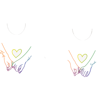 T-shirt de casais coração lgbt - TenStickers