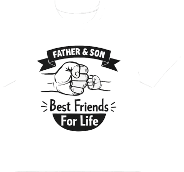 T-shirt pais e filhos cumprimento de pai - TenStickers