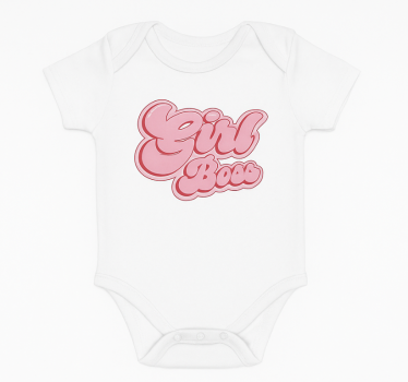 T-shirt bebé texto bolha menina chefe - TenStickers