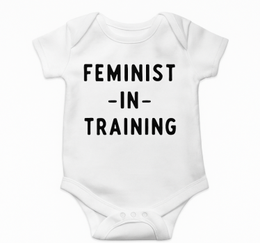 T-shirt bebé feminista em formação - TenStickers