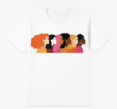 T-shirt perfil de mulheres diversas - TenStickers