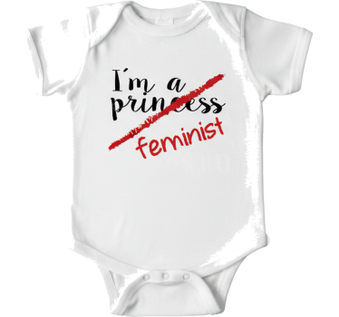 T-shirt bebé com texto gráfico feminista moderno - TenStickers