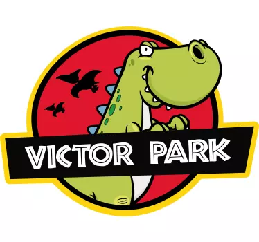 T-shirt infantil Jurassic Park com nome - TenStickers
