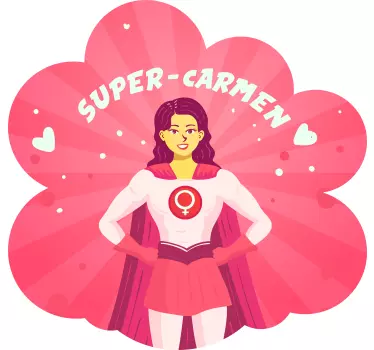T-shirt infantil Super-mulher com nome - TenStickers
