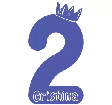 T-shirt de aniversário com nome e número roxo - TenStickers