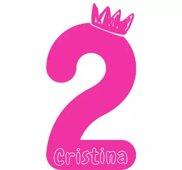 T-shirt de aniversário número e nome personalizado - TenStickers