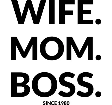 T-shirt para o dia da mãe Wife Mom Boss - TenStickers