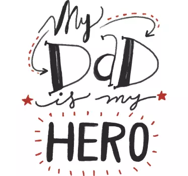 T-shirt para crianças My Dad Is My Hero - TenStickers