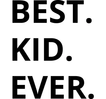 T-shirt para pais e filhos Best Dad Kid Ever - TenStickers
