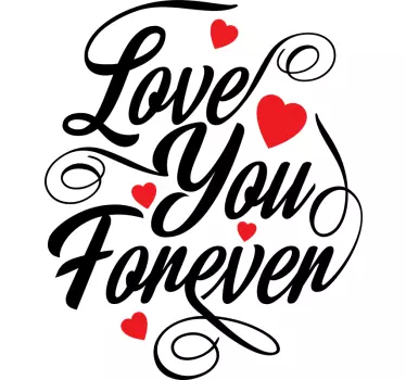 Te amo para sempre casal t-shirt - TenStickers